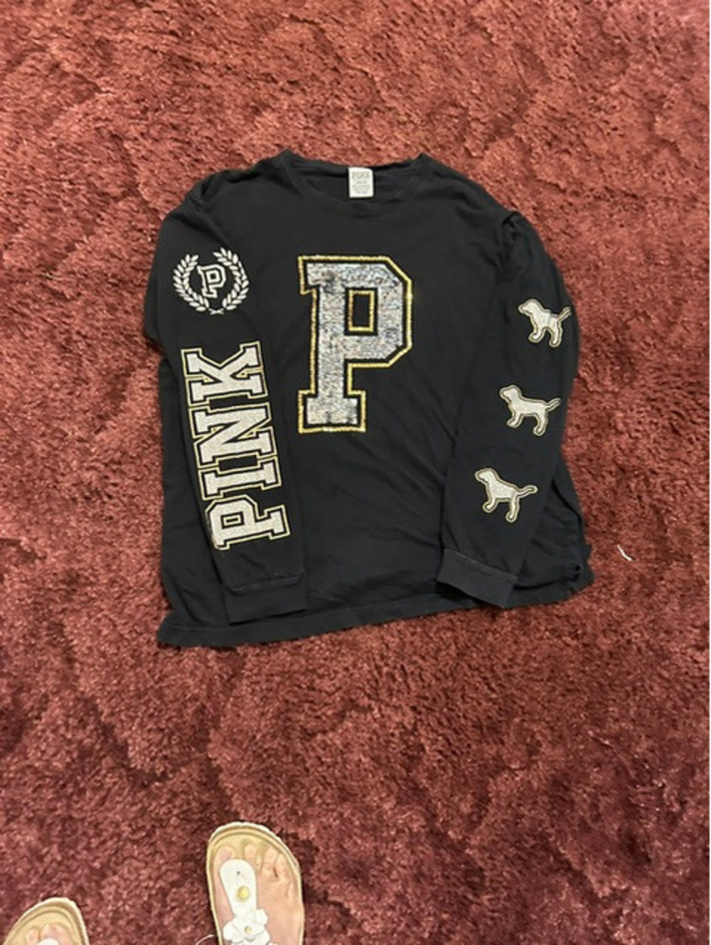 Victorias Secret Pink Long sleeve pullover with bling